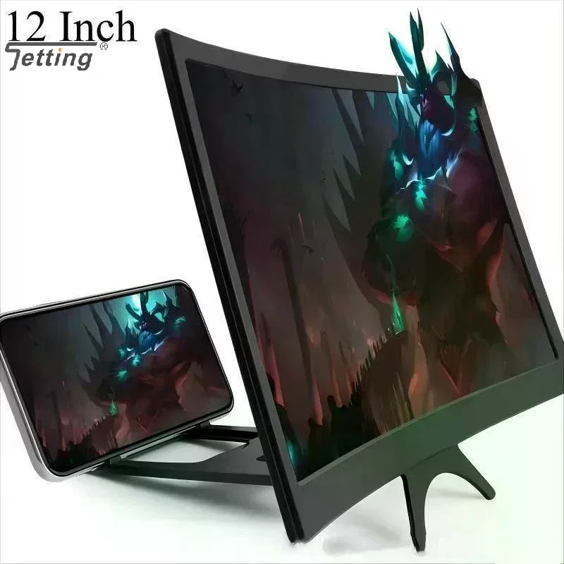 12 inch 3D Cell Phone screen projector HD Expander Enlarge Curved Screen Magnifier Amplifier For Mobile Phone Video