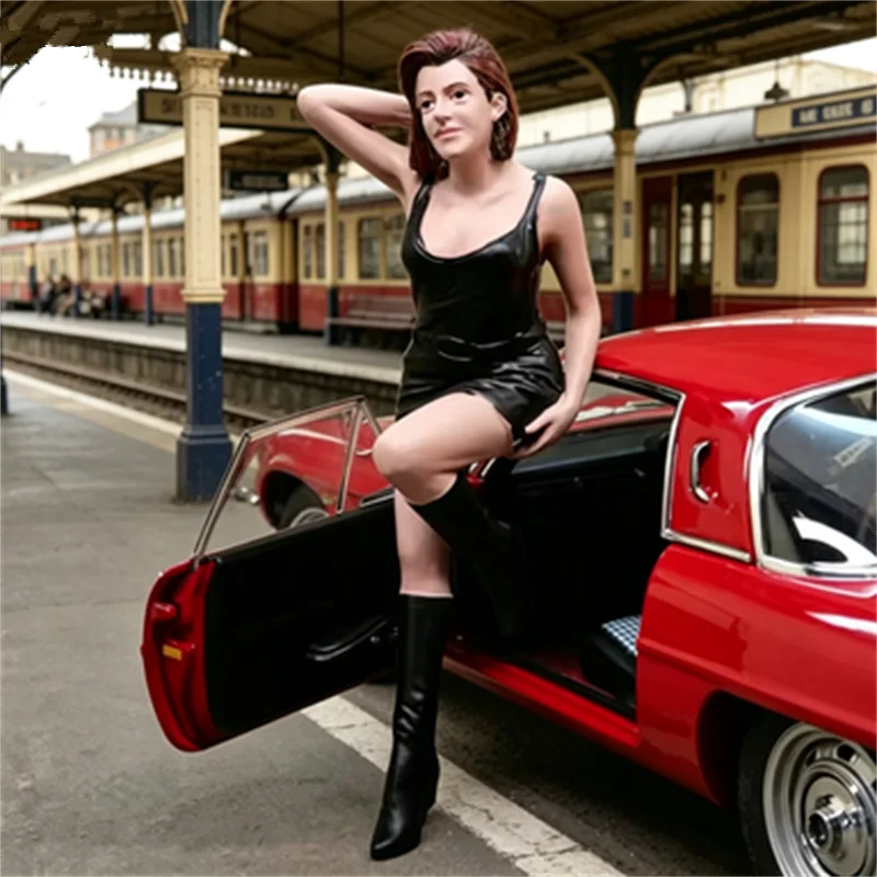 1/18 Scale Model Beautiful Girl With Long Leg Big Action Figure Scene Accessory Car Display Dolls Toys Collection Gifts Fans