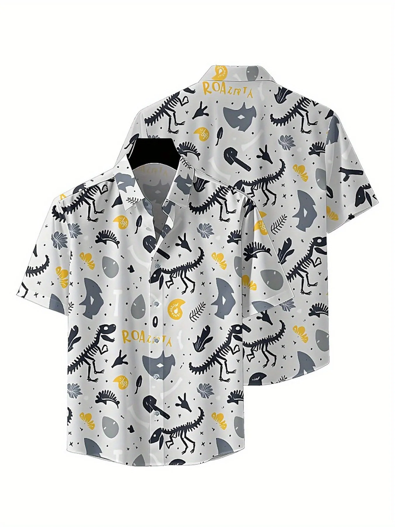 เสื้อฮาวายขนาดบวกของผู้ชาย Fantasy World สําหรับรูปแบบแฟนไดโนเสาร์, เสื้อเชิ้ตติดกระดุม, เสื้อผ้าลําลองสําหรับทั้งชายและหญิง, เสื้อฤดูร้อน