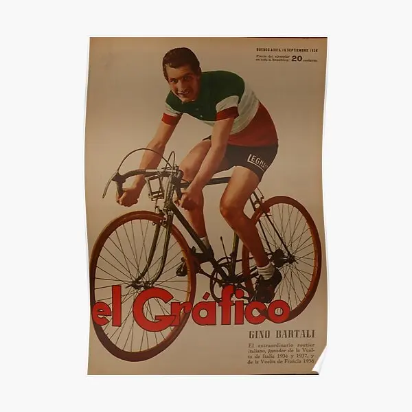 

Винтажный постер Gino Bartali с принтом, забавная Настенная роспись, декор для комнаты, картина, Современное украшение для дома, без рамки