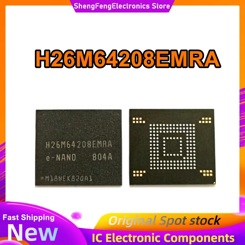 H26M64208EMRA EMRA industrial grade 32GB flash memory chip eMMC 0-10 IC New Original in Stock