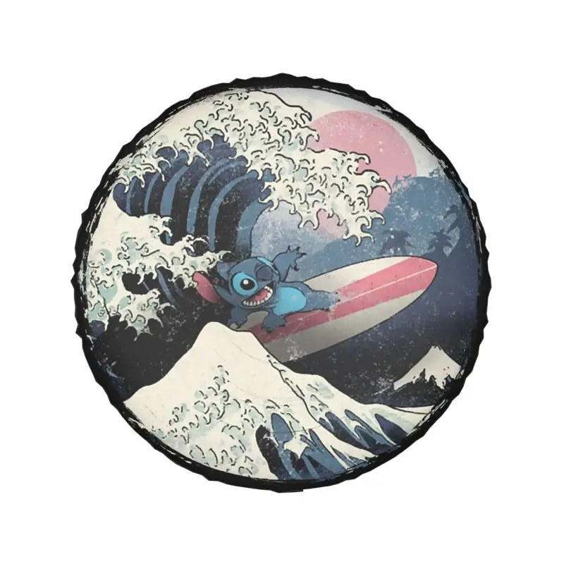 The Great Alien Off Kanagawa Spare Tire Cover for Toyota Land Cruiser Prado Jeep RV Camper Car Wheel Covers 14\