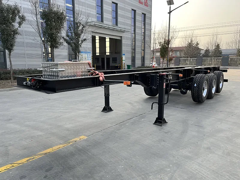 3 AS 40 kaki pengiriman kontainer trailer kontainer skeleton truk semi trailer 20ft 40 ft kontainer skeleton semi trailer