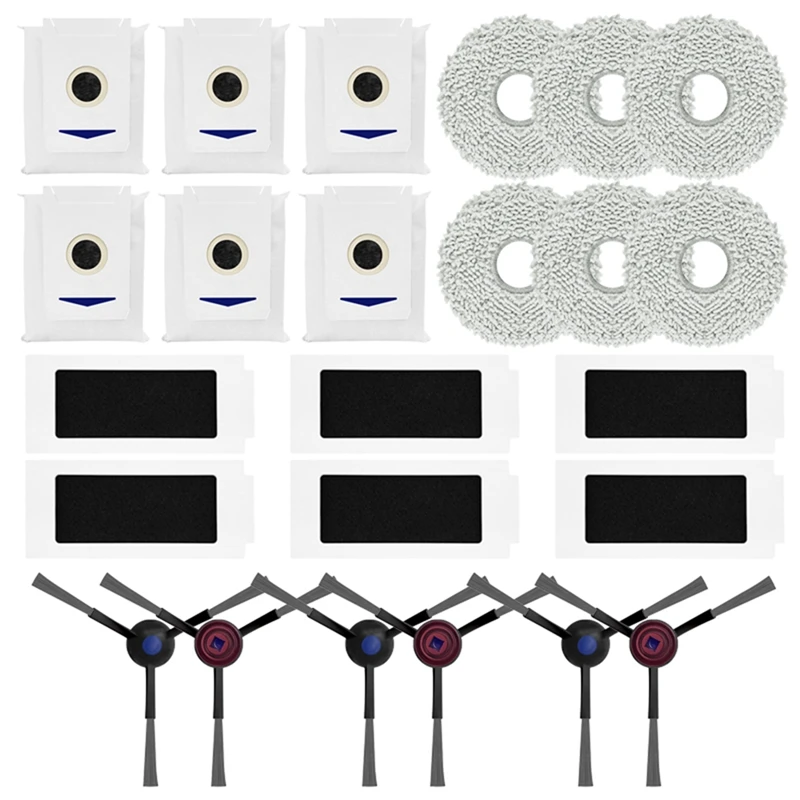 

Совместимость с Ecovacs Deebot T30 Pro Omni/DDX14, боковая щетка, фильтр Hepa, тряпки для швабры, мешок для пыли, детали робота-пылесоса