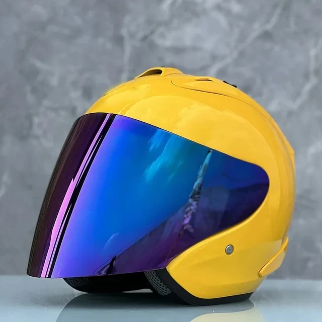 

Ram4 Glossy Yellow Half Helmet Men and Women Motorcycle Off-Road Summer Helmet Downhill Racing Mountain Cross Casco Capacete