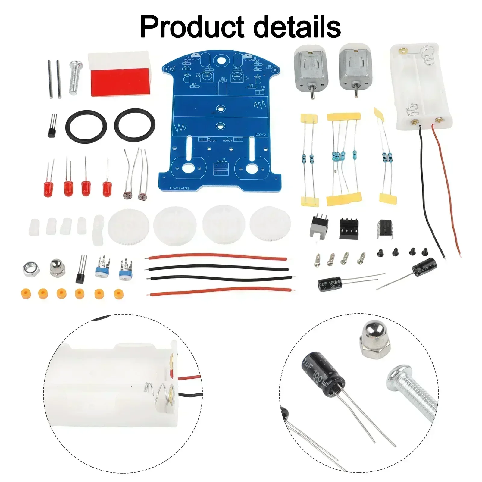 Practice Soldering Learning Electronics Smart Car Soldering Project DIY Kits For Test Measurement Tool Accessory