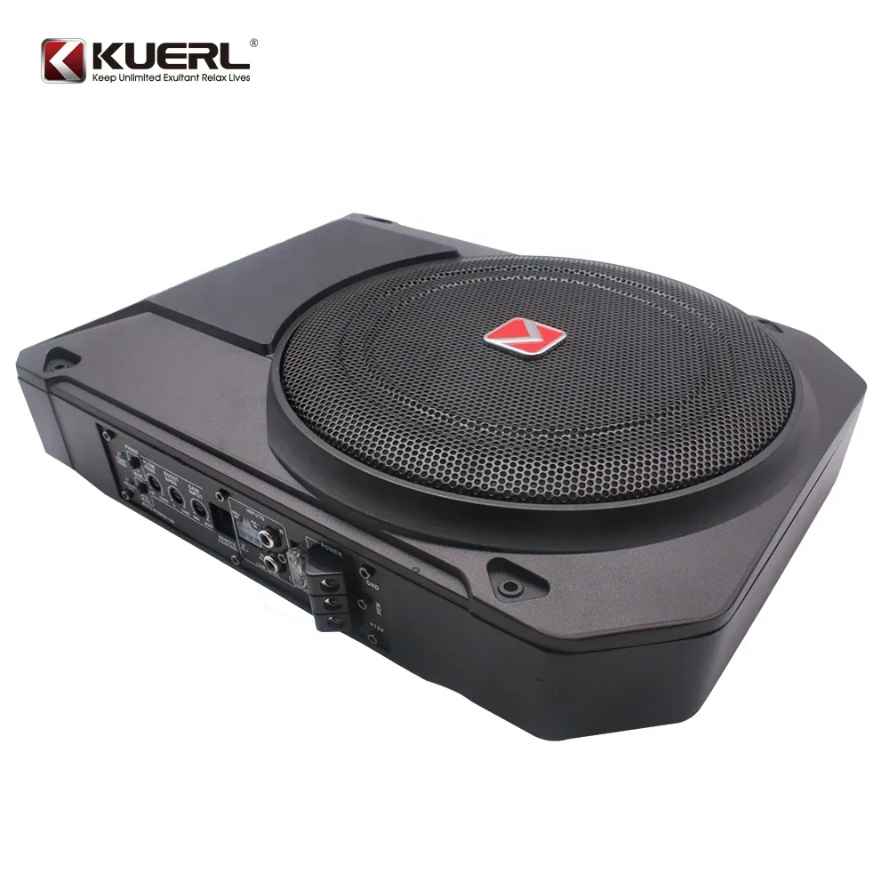 

Wholesale new design 10 inch 800W under seat auto audio subwoofer modified 12V big power amplifier slim car subwoofer