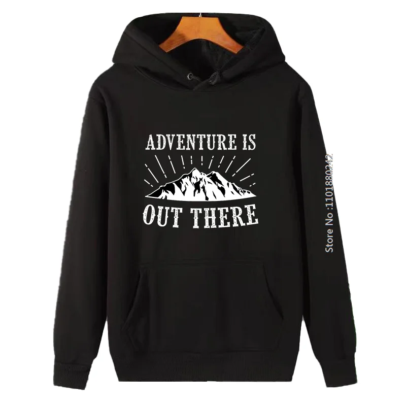 Classic Graphic Hooded Sweatshirts Adventure Quote And Saying New In Hoodies & Sweatshirts High Quality Men's Winter Clothes