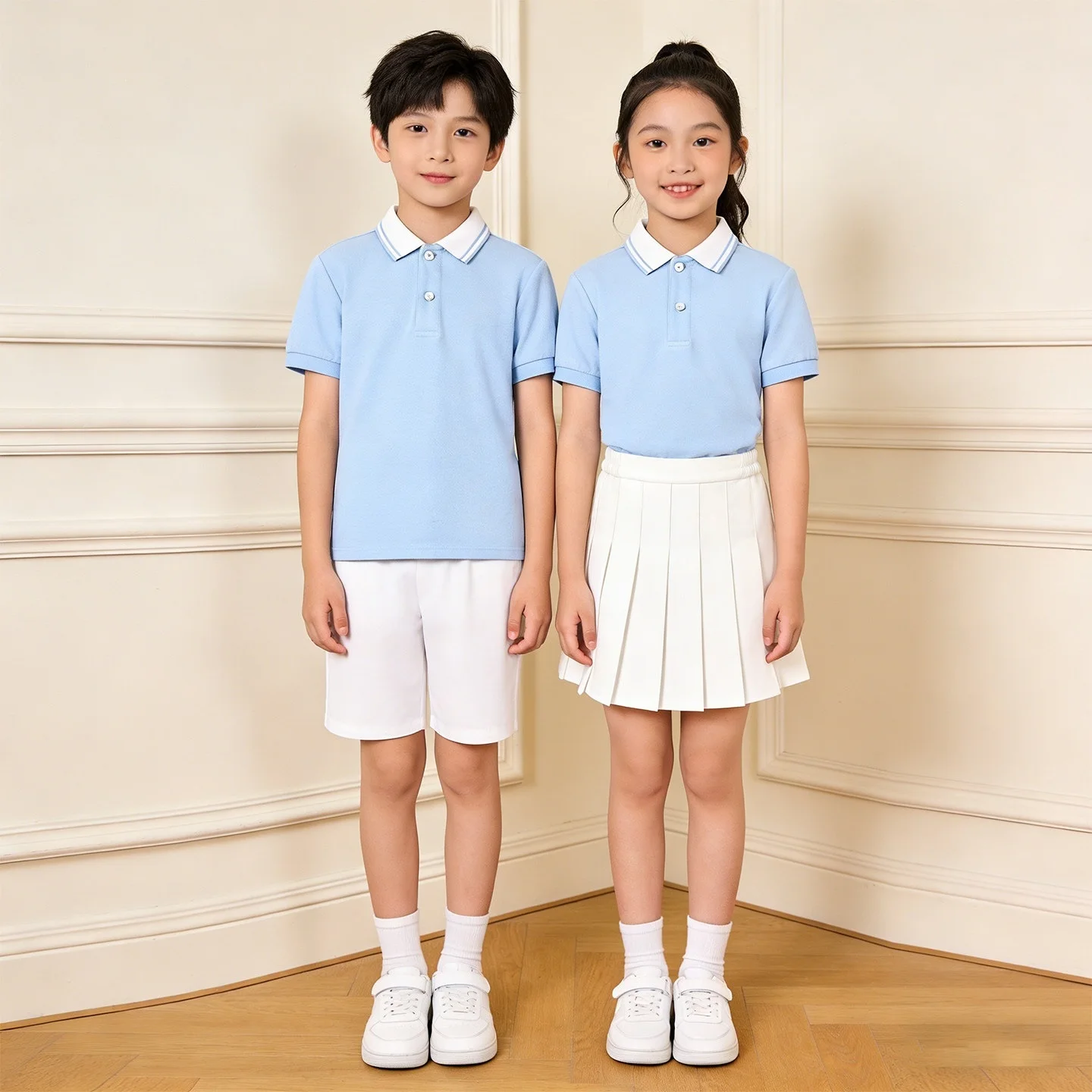 2026 summer girls Clothes Children set short sleeve Teen t shirt tops + uniform skirt or boys short pant 8 10 12 year tracksuit