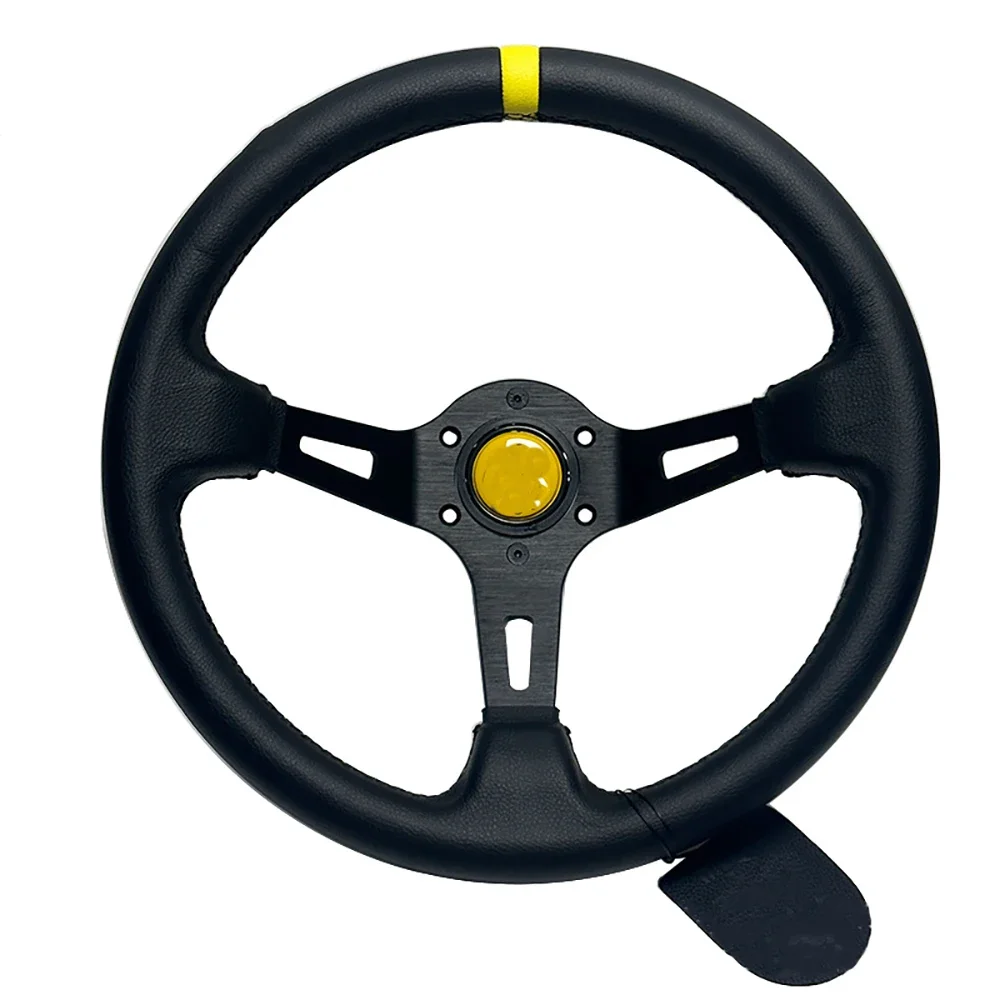 Universal 13 Inch Leather Modification Steering Wheel 335MM Large Concave And Deep Concave Steering Wheel Tools Car Accessories