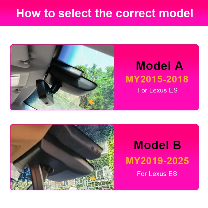 UHD 4K 2160P Plug and play Car DVR Video Recorder Dash Cam For Lexus ES Series ES200 ES260F ES300H ES250h 2015 To 2025 Dashcam