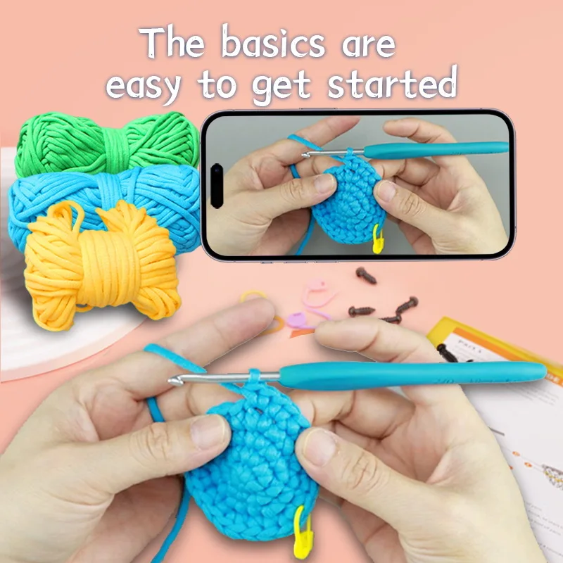 Multifunction Crochet Stuffed Animal Kit With Crochet Hooks Handmade DIY Crochet Kit Non-Finished Product Beginner Yarn Set Kit