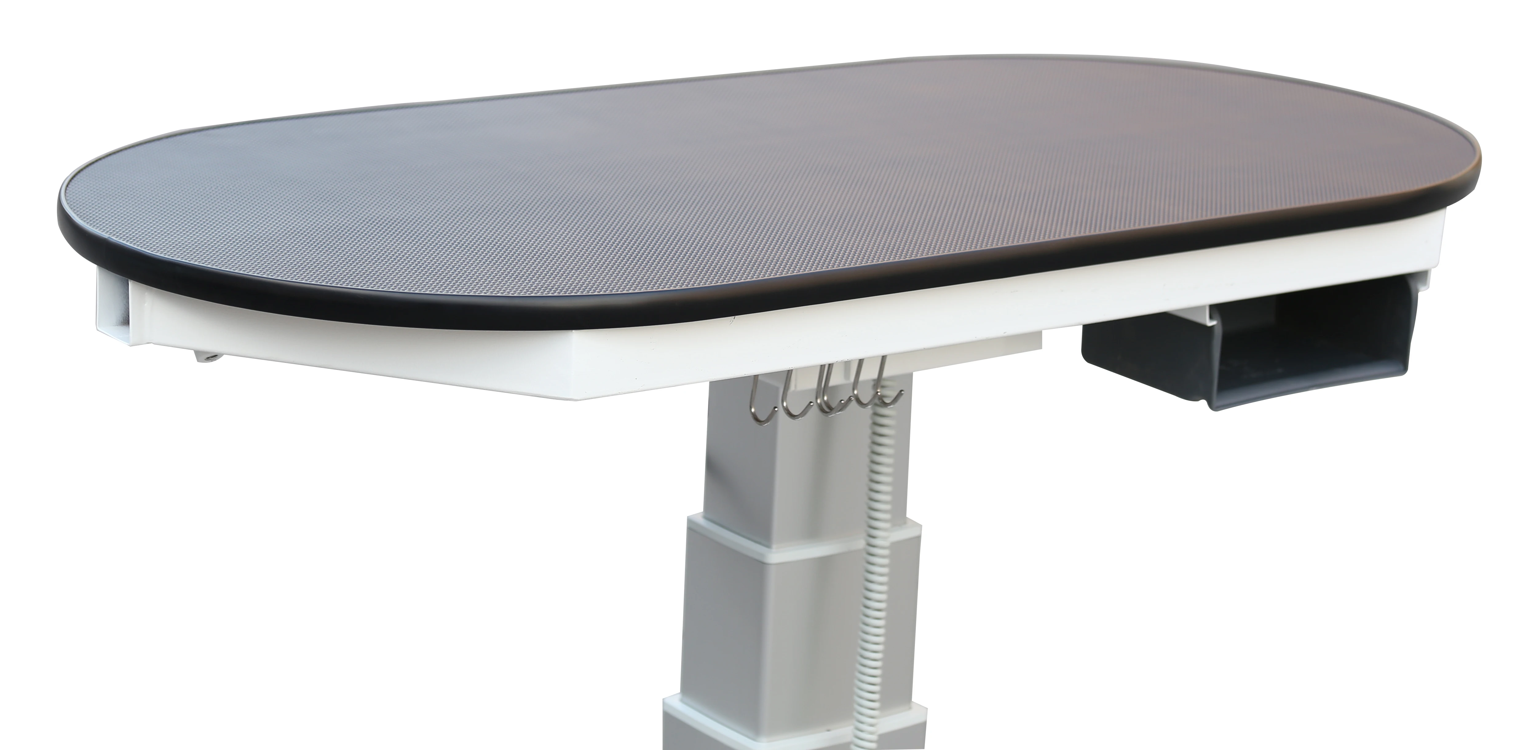 2026 HF Veterinary Pet Adjustable Manual Grooming Table Flat Packing Air Lift Grooming Round Table