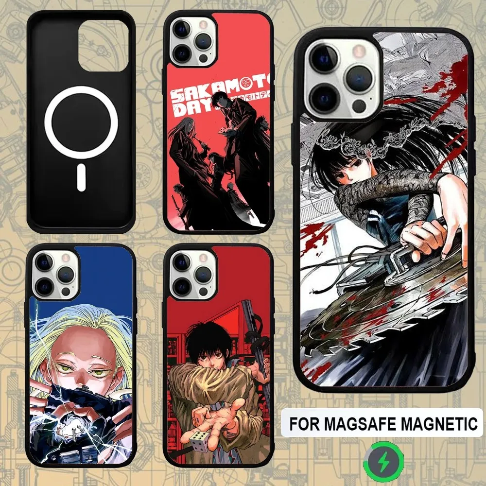

Sakamoto Days Nagumo Phone Case For IPhone 16e,16,15,Pro,Max,14,Plus,13,12,11 Magesafe Magnetic Wireless Charge Cover
