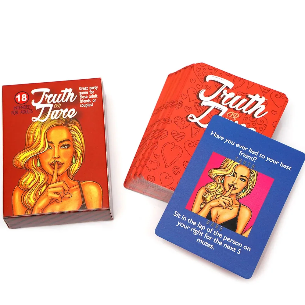 بطاقة الحقيقة أو الجرأة 100 سؤالًا لعبة الحفلات الممتعة للبالغين أو هدية شقية للأزواج الذين يعانون من جريئة فرحان وحقائق رهيبة #5