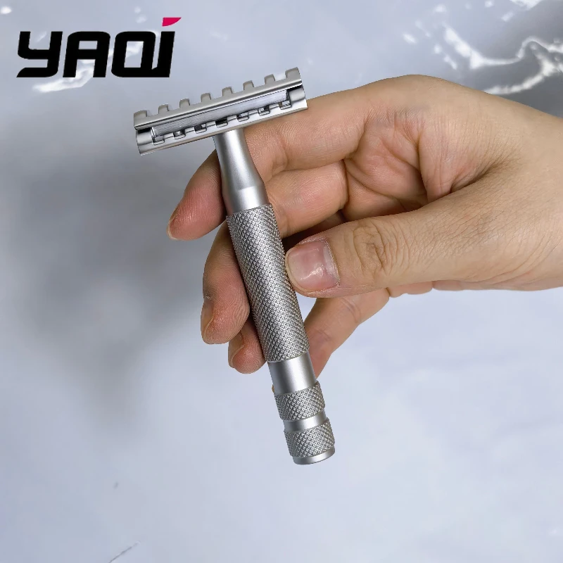 yaqi高品質ナイトヘルメット型かみそりヘッドステンレス鋼ハンドルde安全かみそり（男性用）