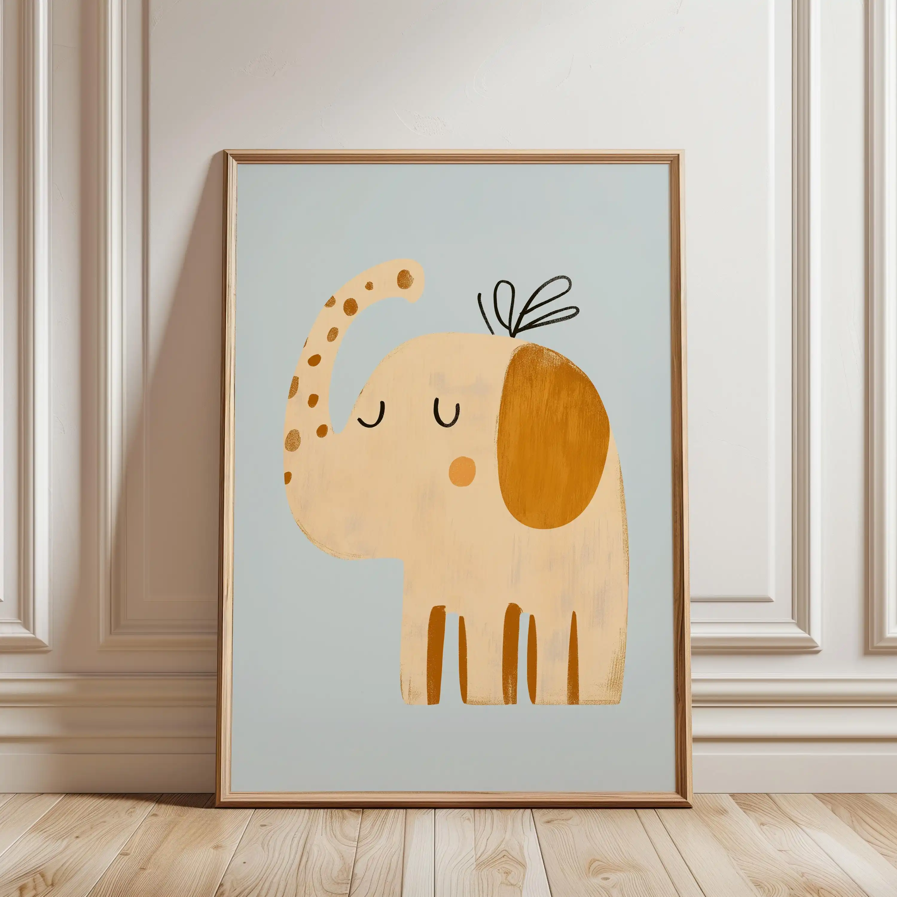 Yoga Leopard Elephant Lion Wall Art Nursery Safari Animal Print Baby Room Decor Kids Jungle Art Safari Illustration Pastel Decor
