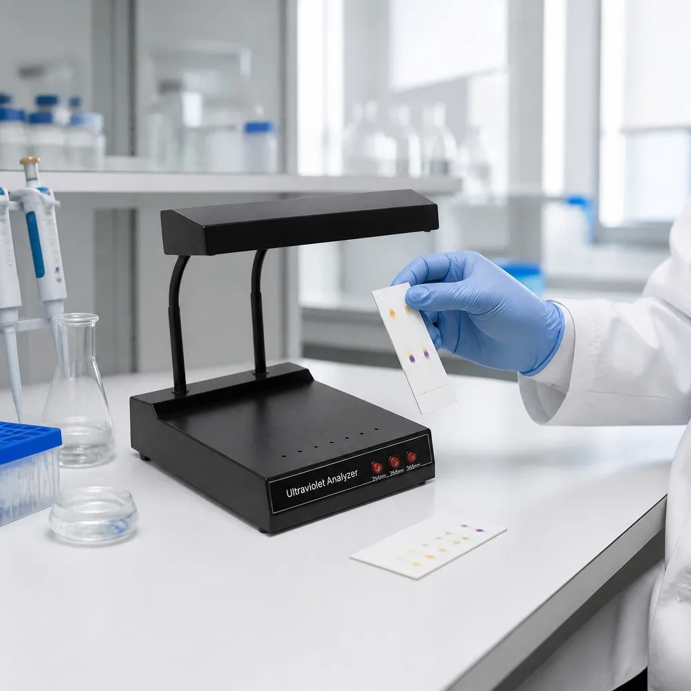 Desktop Analyzer 254 365nm Dual Wavelength UV Analysis Lamp for TLC Plate Gel Electrophoresis Observation Laboratory Equipment