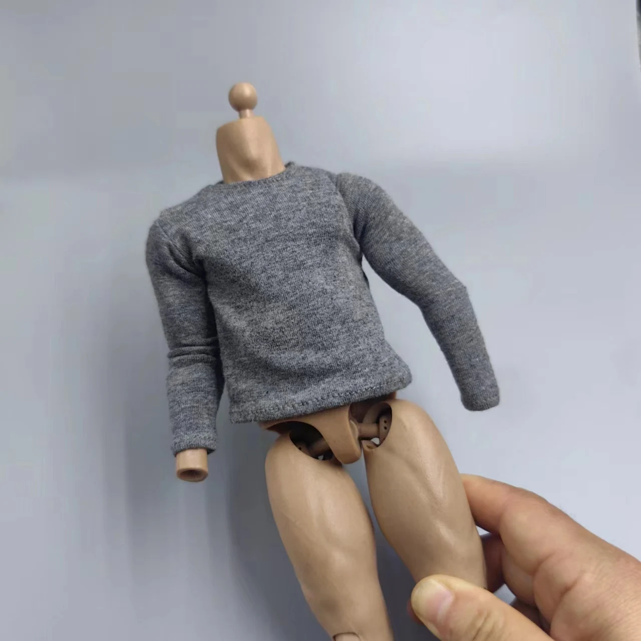 1/6 Scale Male Female Grey Long Sleeve T Shirt Model for 12'' 30cm Action Figures Body DIY Accessories