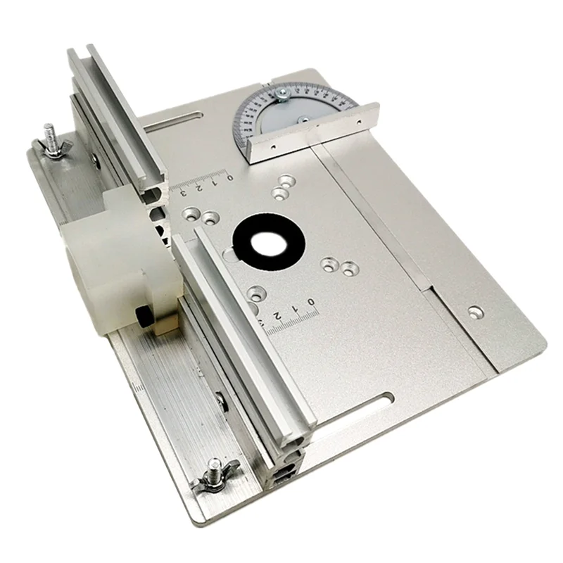 Router Tisch Einsatz Board Elektrische Holz Fräsen Flip Board Elektrische Holz Fräsen Tisch für Holzbearbeitung Werkbank Silber