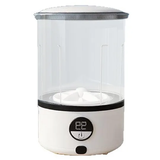 Mini Portable LED  Washing Machine 2L White 2000mAh Rechargeable Turbine Laundry Cup for Children’s Underwear Socks image 5