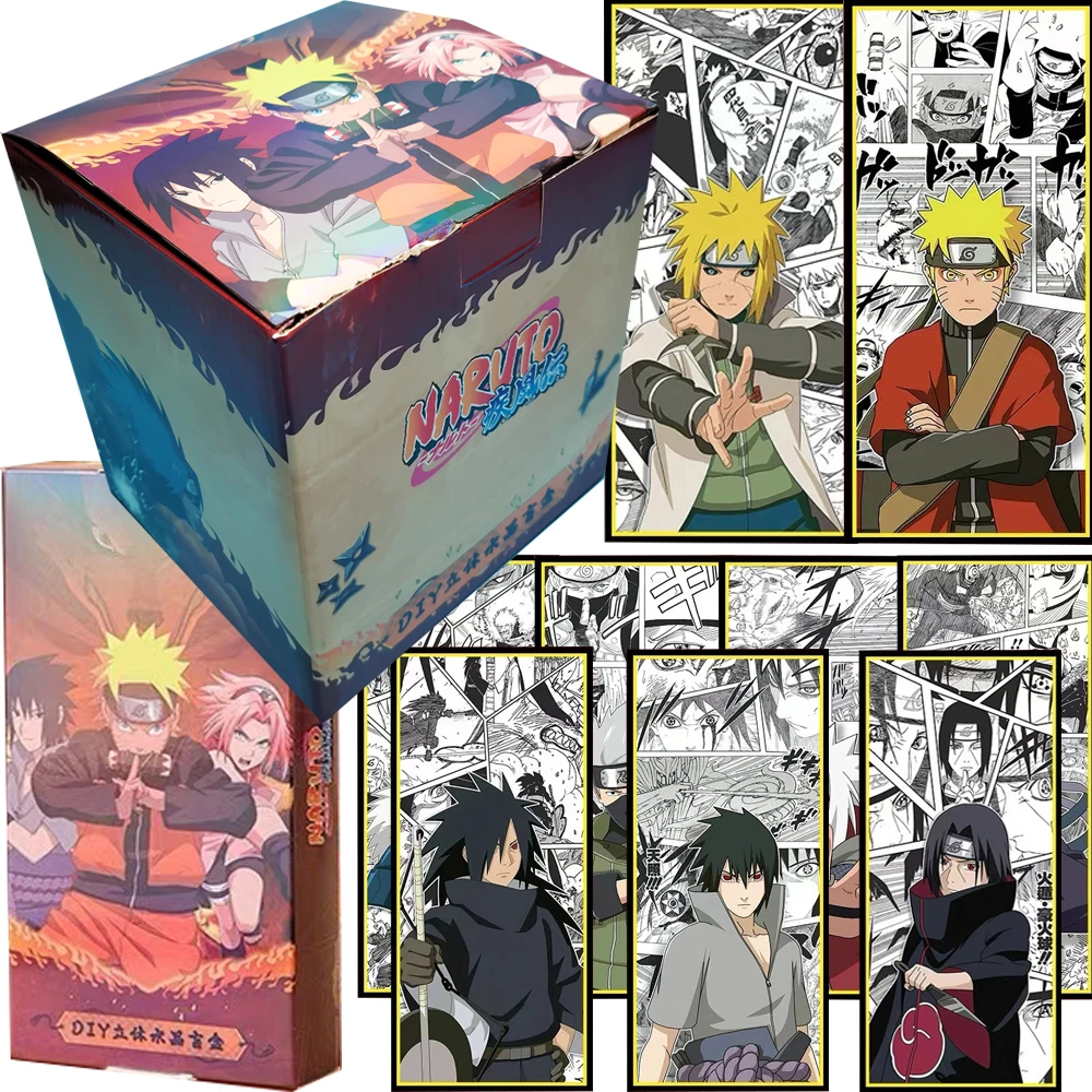 

Коллекционные карты Наруто для мальчиков и девочек, классические горячие кровавые аниме, крутые и красивые скрытые персонажи, 3D карты для рисования, игрушки, подарки