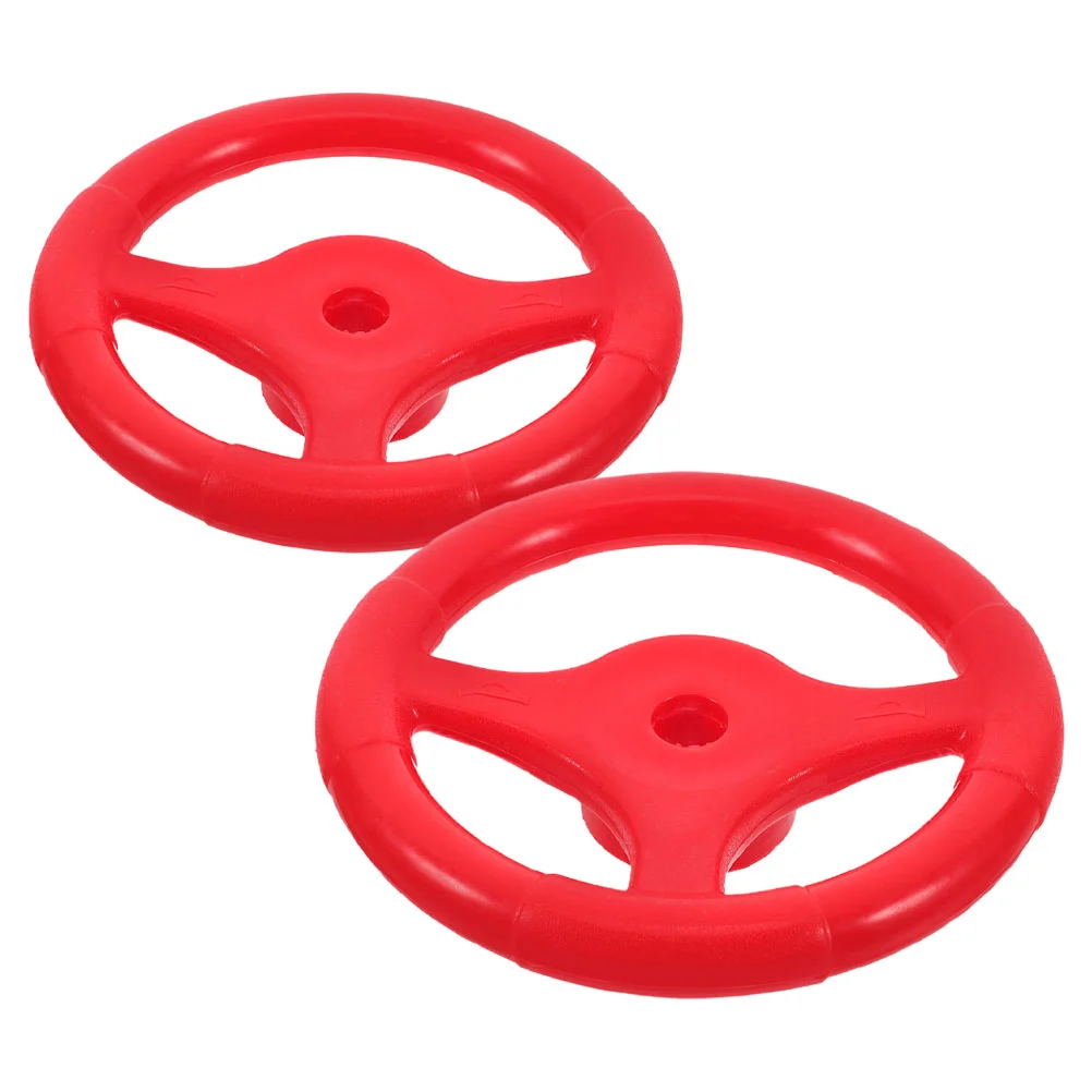 2 Bright Color Wear Outdoor Furniture  2 Pcs Steering Wheel for Plastic Simulation Universal Toddler Playground for Car