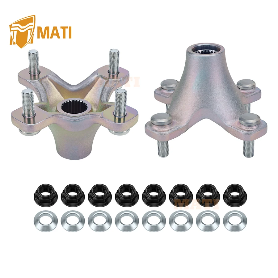 2PCS Rear Wheel Hubs & Flange Lug Nuts for Honda Sportrax 250 300 400 TRX250 300 400 X EX TRX450 R ER 1987-2020 42410-HC0-000