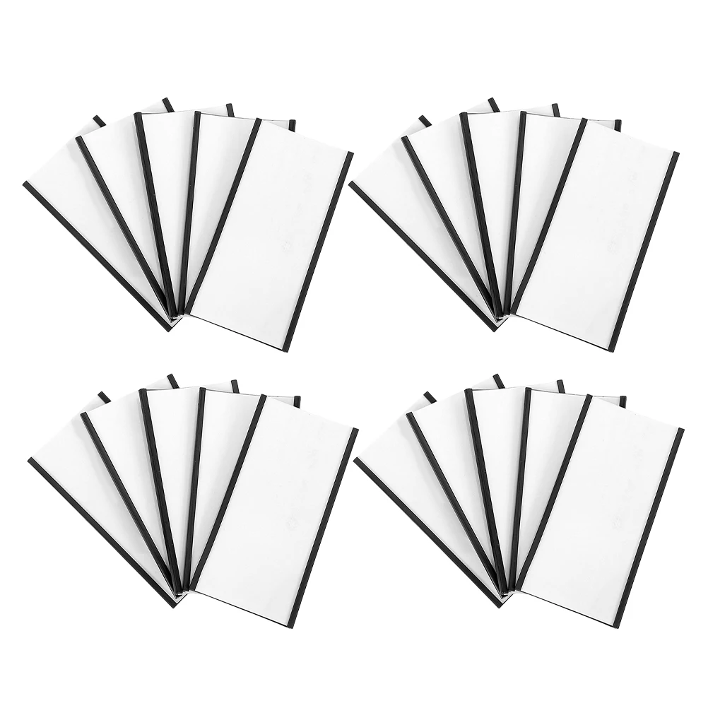 

20pcs Magnetic Label Holders Reusable Paper Inserts Ideal Warehouse Shelves Toolbox Organization Efficient Management Channel