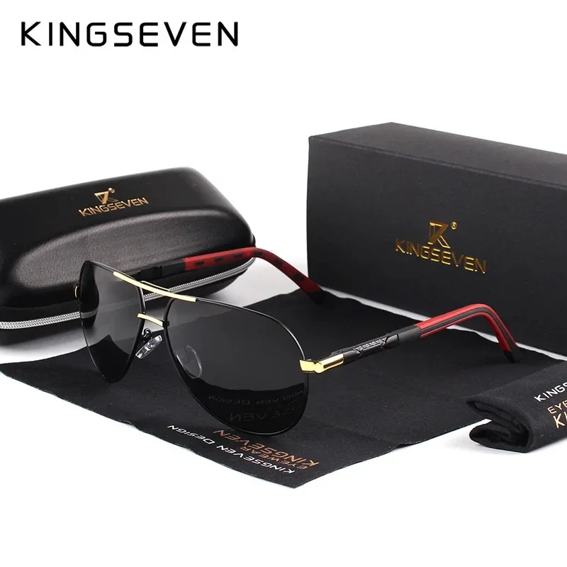 KINGSEVEN Mode Männer Sonnenbrille Luxus UV400 Polarisierte Gläser Frauen Pilot Outdoor Kausalen Männlich Weiblich Angeln Fahren Brillen 4