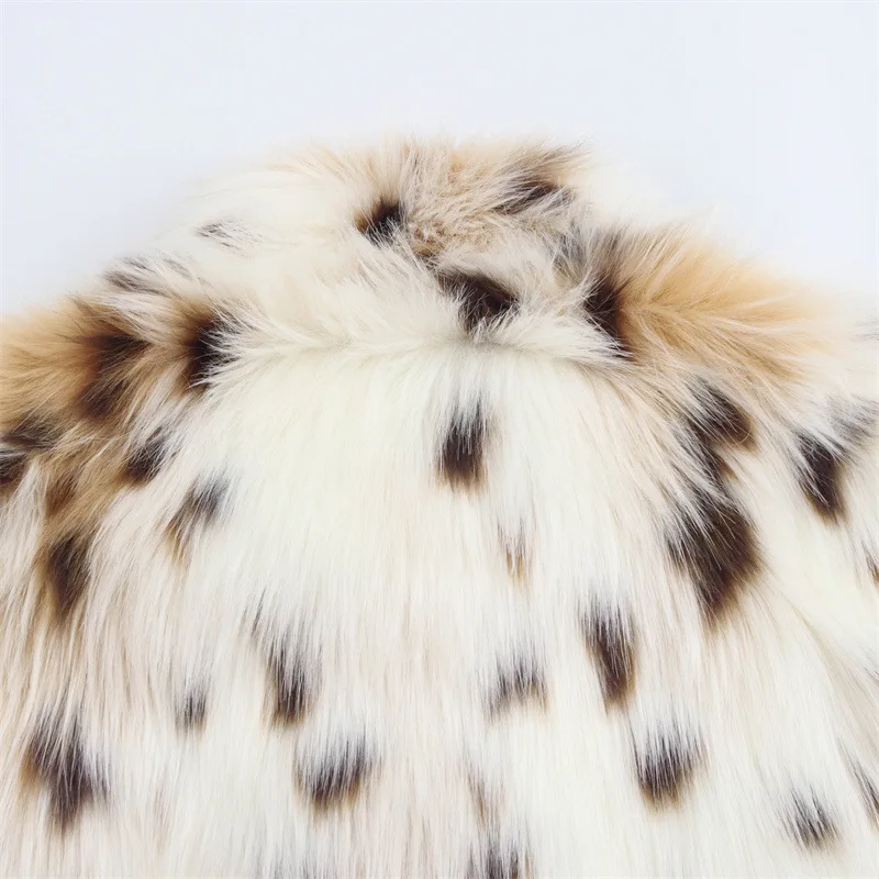 Giacche invernali in pelliccia sintetica da donna autunno leopardo cappotto di pelliccia sciolto inverno manica lunga aperto davanti caldo giacca Shaggy