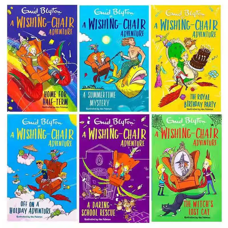 8 books Enid Blyton The Adventures of the Flying Magic Chair Series 2A Children's Story Comic Picture Books
