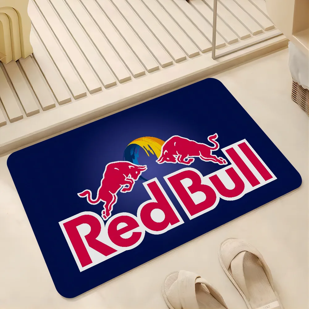 R-Red-BullS Floor Mat Entrance Door Mat Rectangle Anti-slip Home Soft Badmat Front Door Indoor Outdoor Mat Toilet Rug