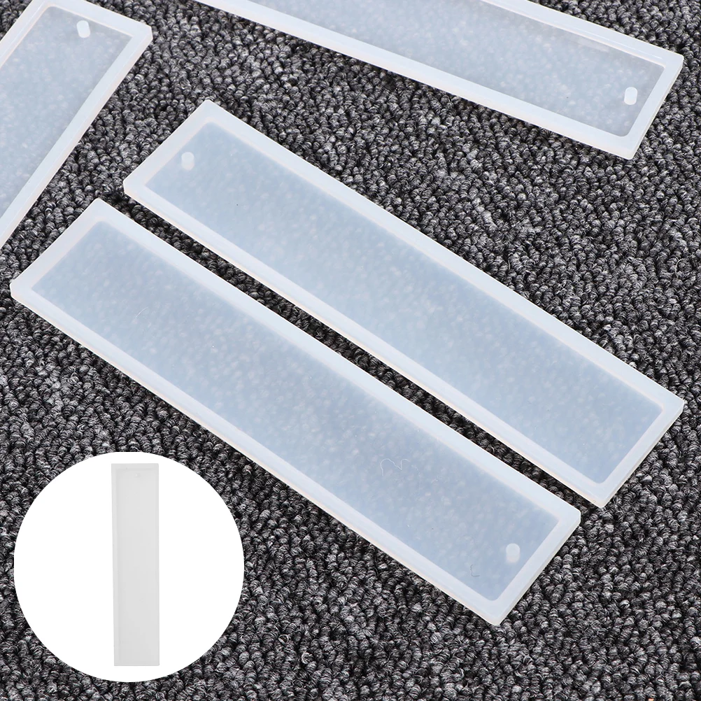 

12 Pcs Bookmark Silicone Mold Making DIY Key Chain Craft Silica Gel Molds Ornament Casting Pendant