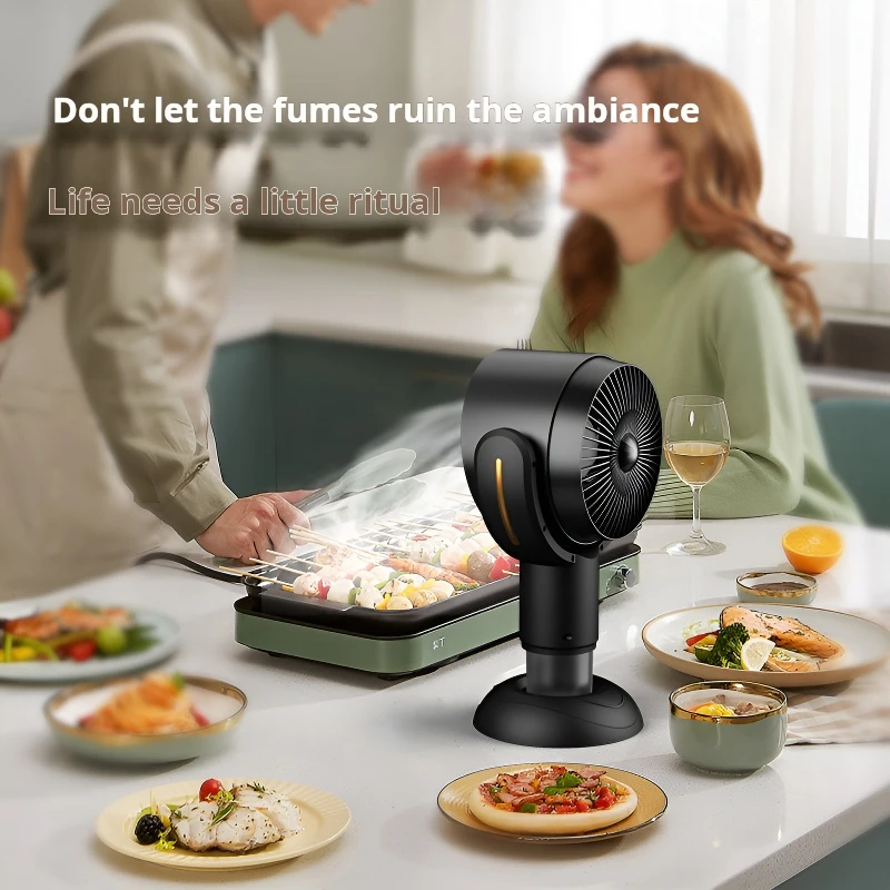 USB  Desktop Mini Range Hood  Negative Ion Sterilization Deodorization Barbecue Hot Pot Cigarette Absorption Mini Kitchen Hood