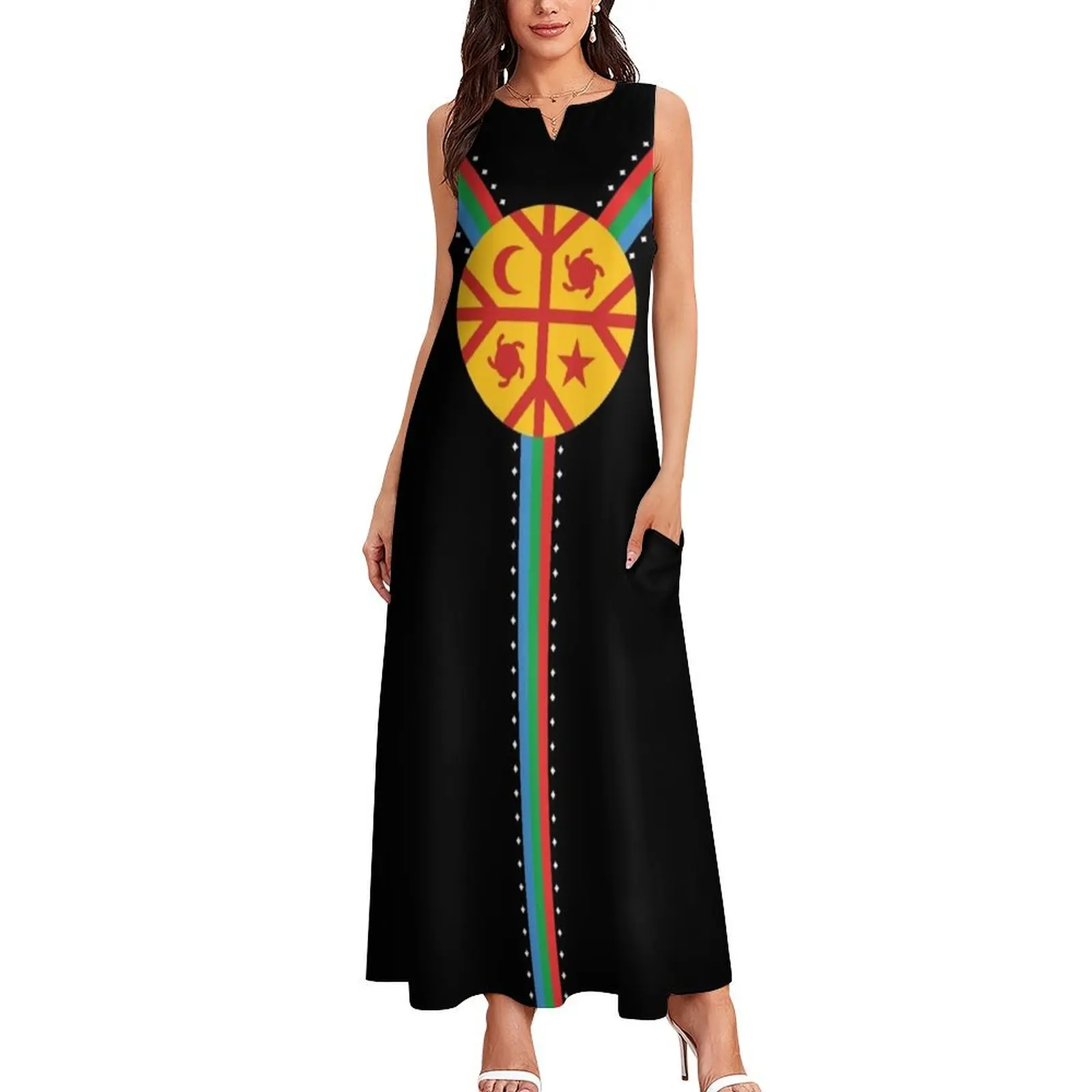 Mapuche Indio Chile Argentina Long Dress Women