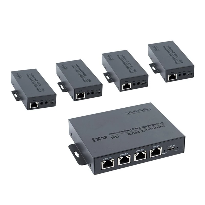 【STABLE QUALITY】HDMI-Compatible KWM Extender Splitter 1 To 4 1080P Wireless HDMI-Compatible Transmitter Receiver For Laptop TV