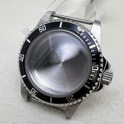 39.5mm Watch Case with Bubble Crystal Mirror Stainless Steel Watch Accessories Repair Parts for Japanese NH35 NH36 Movement