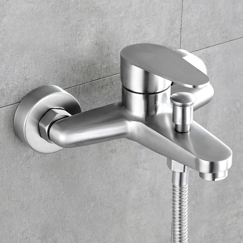 Bathtub Shower Triple Faucet 304 Stainless Steel Concealed Hot and Cold Mixing Valve Shower Switch