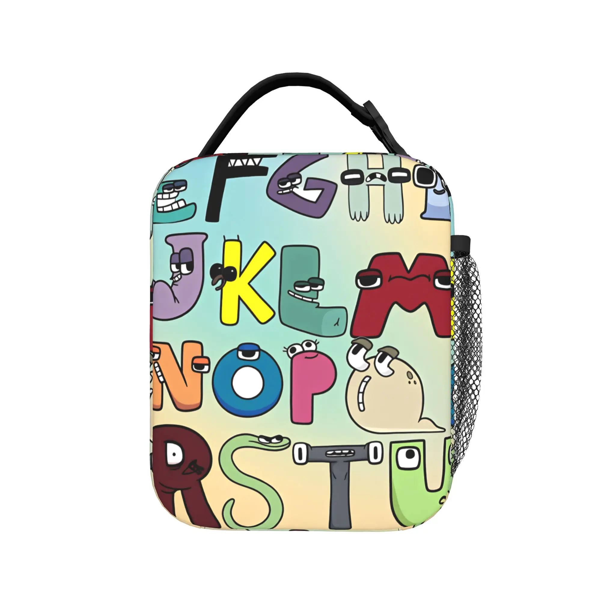 Alphabet Lores  Lunch Bag For Child  Graphic Lunch Box Casual School Cooler Bag Portable Oxford Thermal Lunch Bags