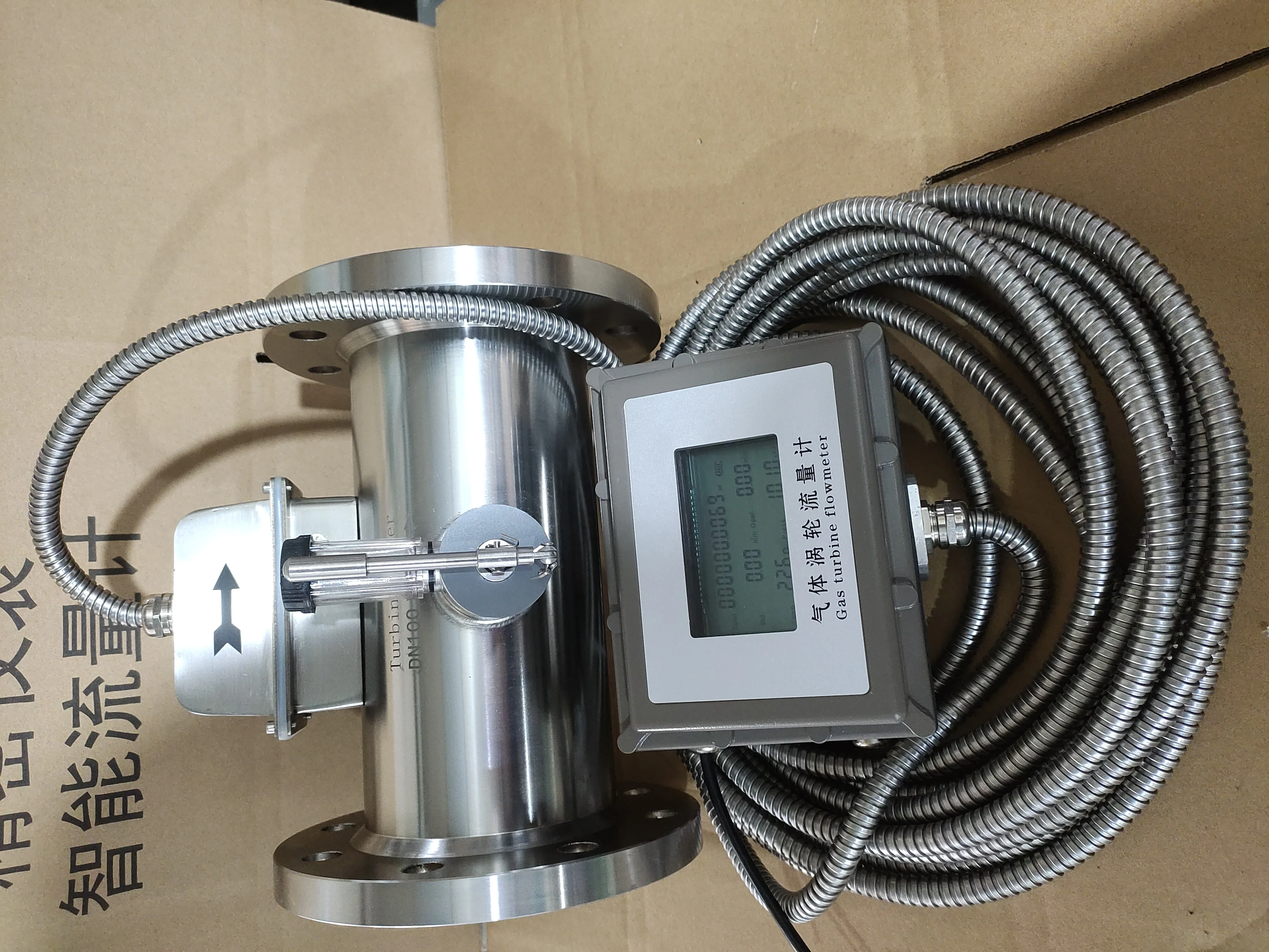 RS485 Output 24VDC Hydrogen Gas Flow Meter Turbine Flow Meter Flowmeters