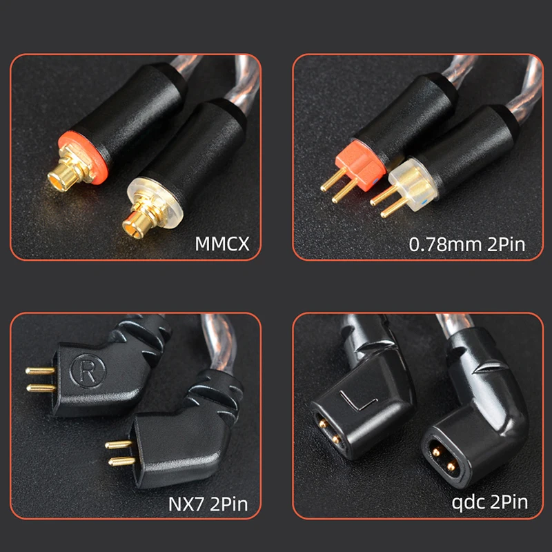 NiceHCK LitzOCC 4N Litz OCC Copper Earphone Cable 3.5mm/2.5mm/4.4mm MMCX/QDC/0.78 2Pin For CIEM ZAX ASX ASF BA8 VX V90s MK3 MK4