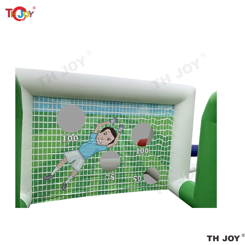 14mロングサッカードリブル＆シュートインフレータブルフットボールチャレンジゲーム