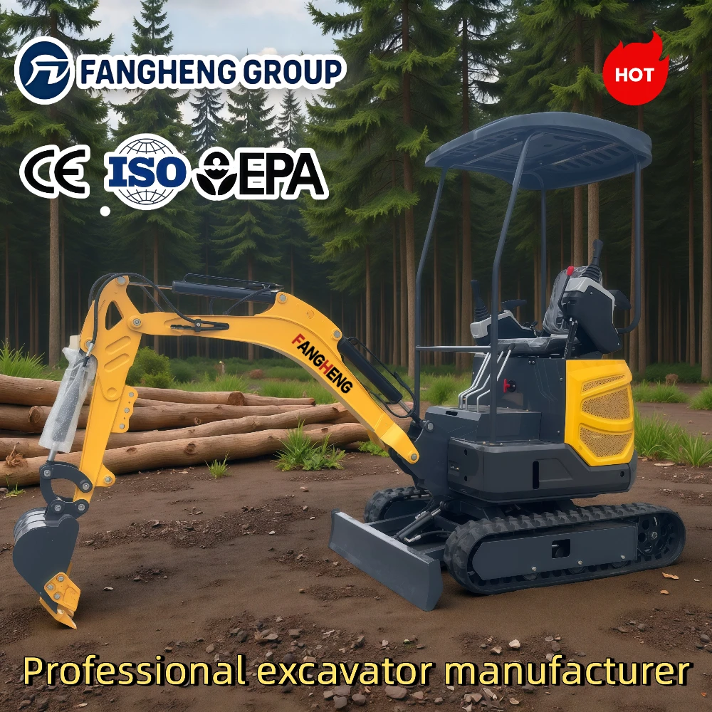 Mini Excavator 1.6 Ton 1.8 Customized Free Shipping Multi-function Kubota Engine Digger Small Crawler Farm Excavators Home