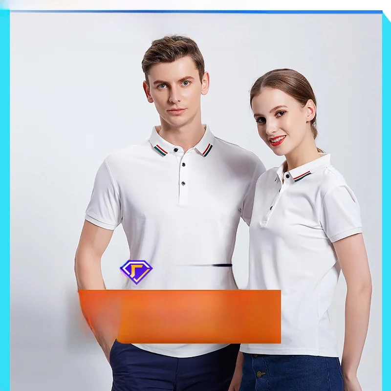 

High-End Men's Short Sleeve Shirt Custom Printed Logo Pattern Summer Party Turn-down Collar T-shirt Cotton Thin Model