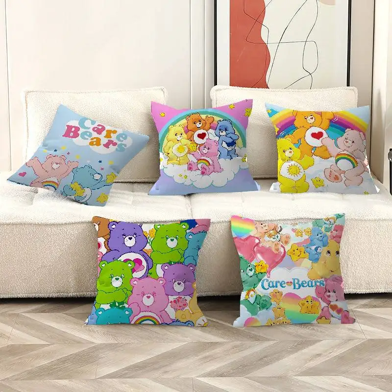 

Мультяшные милые медведи C-Care с кленовым дизайном, чехол для подушки, декор для счастливого осеннего урожая, праздничный декор, наволочка