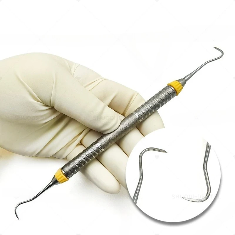 High Quality Nonslip Handle Lab Anterior Sickle Scalers for Supragingival Debridement Gracey Curettes Periodontal Scaler Tool