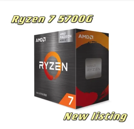 

Новый оригинальный процессор AMD Ryzen 7 5700G, процессор Novo Vega 8 R7 5700G, Новый настольный процессор 3,8 ГГц, 8 ядер, 16 потоков, с охлаждающим вентилятором