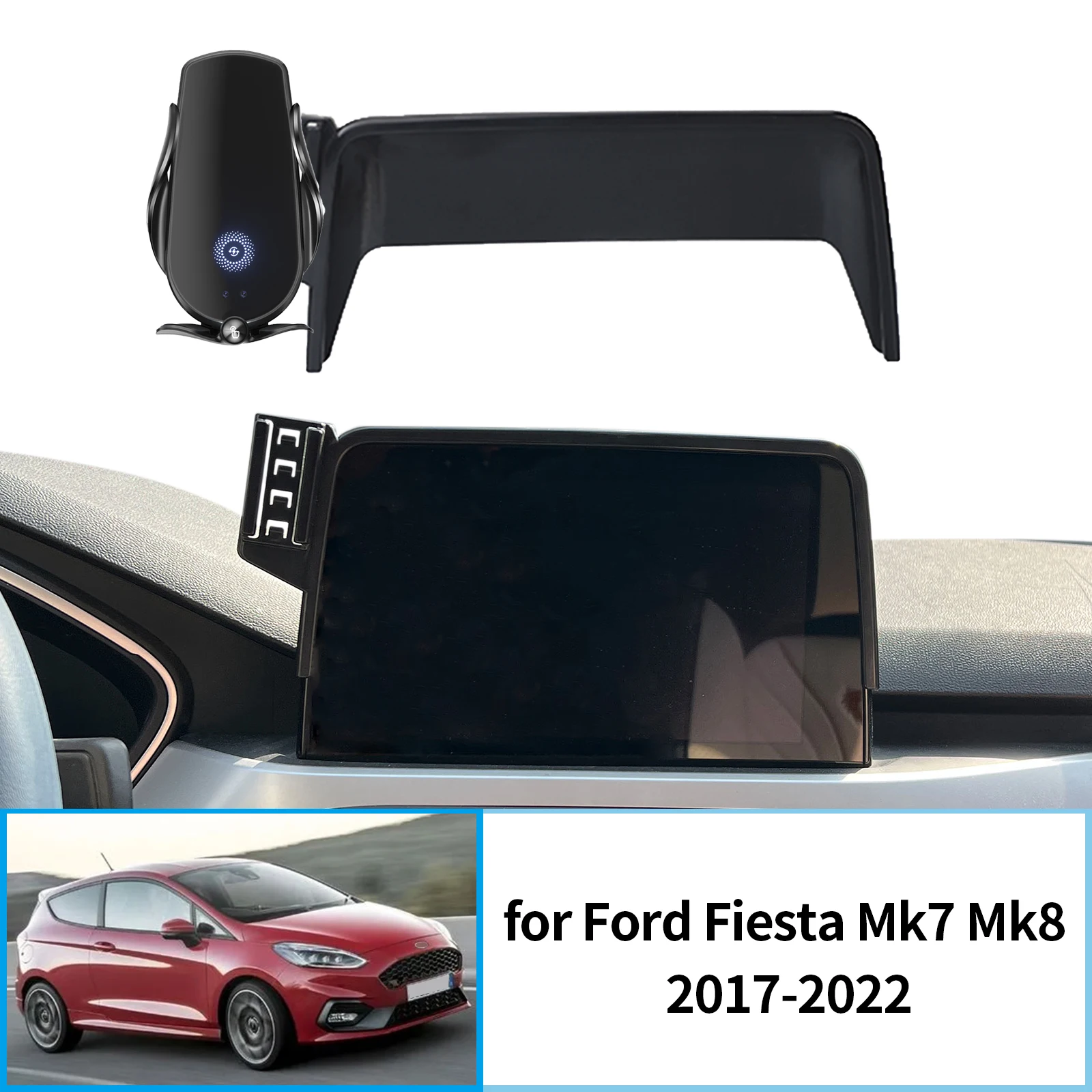 

Car Mobile Phone Holder for Ford Fiesta Mk7 Mk8 2017~2022 (8in) GPS Bracket Navigation Stand Auto Accessories