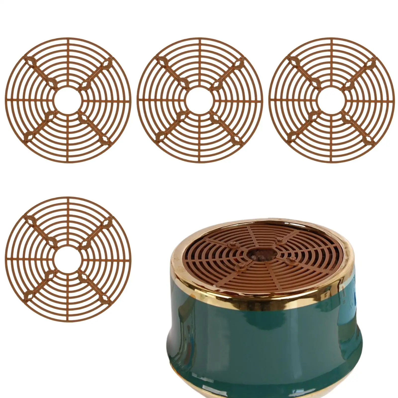 Flower Pot Covers 5 Pieces Mesh Grid Round Plant Pot Grid For Indoor Gardening Moss Kitten Dog Gidding Squirrel Animal